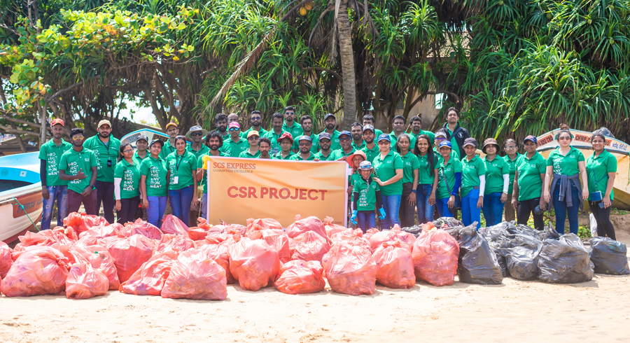 SCS Express extends its sustainable footprint with a coastal clean up spanning a radius of 1km in Colombo