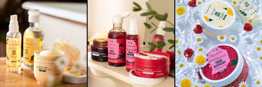 Choose fruity or floral with The Body Shop new limited edition bath and body collections
