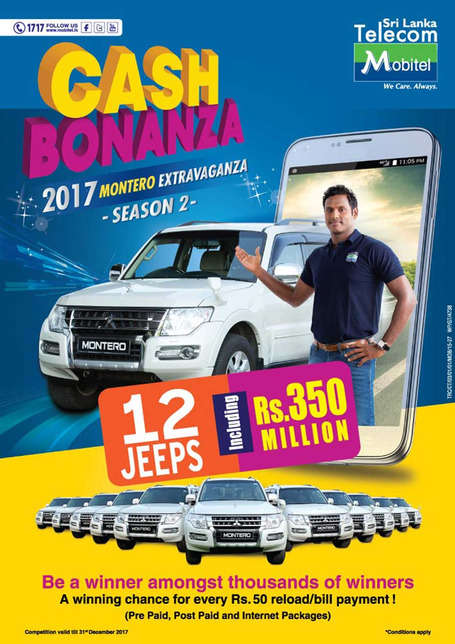 Mobitel Cash Bonanza Montero Extravaganza continues for 2017 to award another 12 lucky winners with luxury Monteros