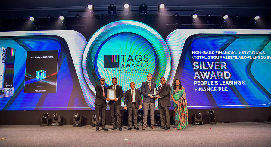 Peoples Leasing Finance PLC Clinches Silver at the CA Sri Lanka TAGS Awards 2023