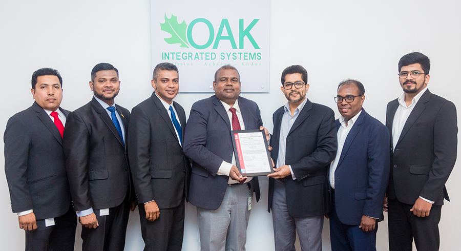 Oak Integrated Systems Obtains Globally Recognised ISO 9001 2015 Certification