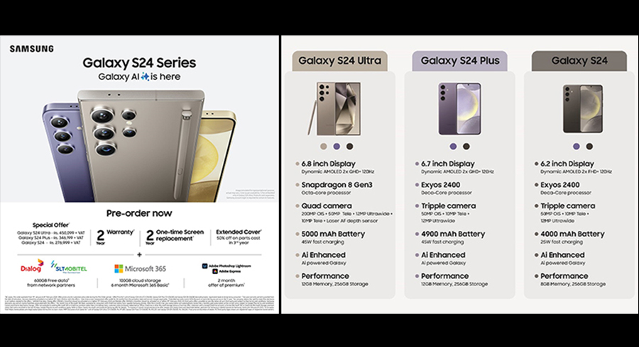 Samsung Sri Lanka Opens Pre Orders for Galaxy S24 Series with Exclusive Offers
