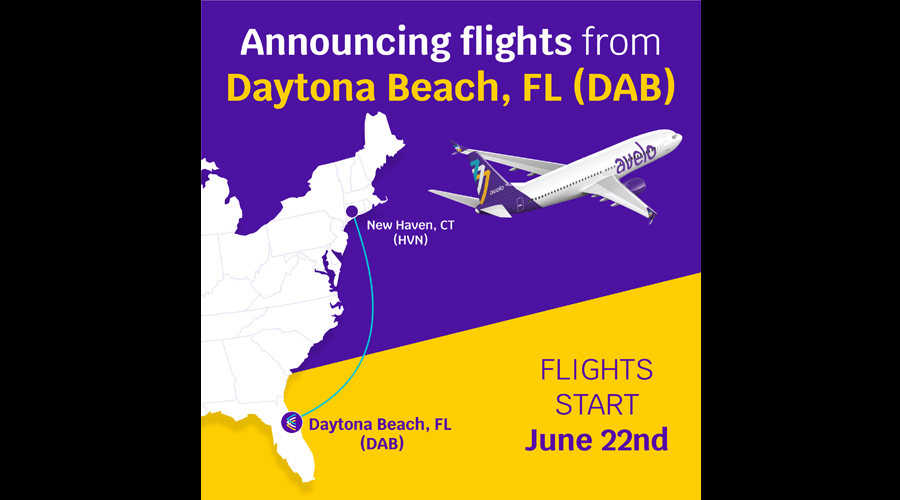 Inaugural Avelo Flights to Daytona Beach International Airport onJune 22 23