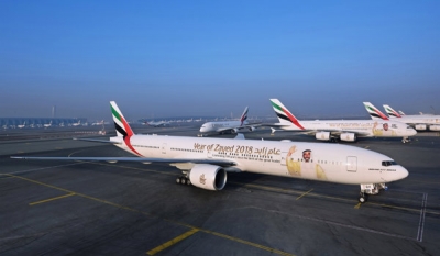 Emirates celebrates the Year of Zayed inflight and in the air