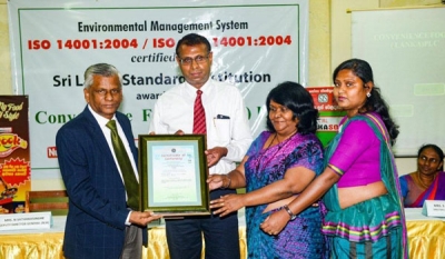 Convenience Foods (Lanka) receives ISO certification for Environmental Management