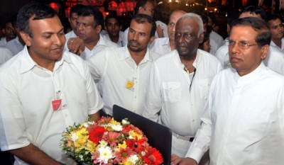 President Maithripala Sirisena lights up Vesak at Nawaloka Hospital