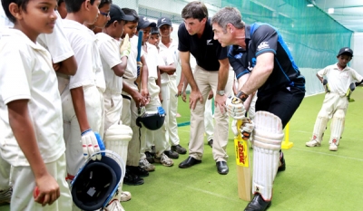 New Zealand Minister and cricketer Stephen Fleming promote cricket ties in Sri Lanka