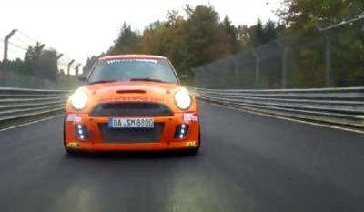 Modified MINI JCW sets unofficial front-wheel drive record on Nurburgring