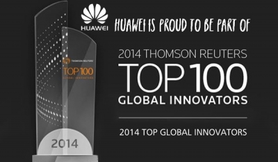 Huawei Named One of Thomson Reuters’ “Top 100 Global Innovators of 2014”