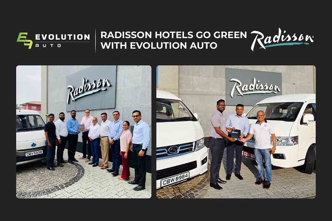 Radisson Hotels Sri Lanka Accelerates Sustainability with Evolution Auto’s Electric Vehicle Fleet