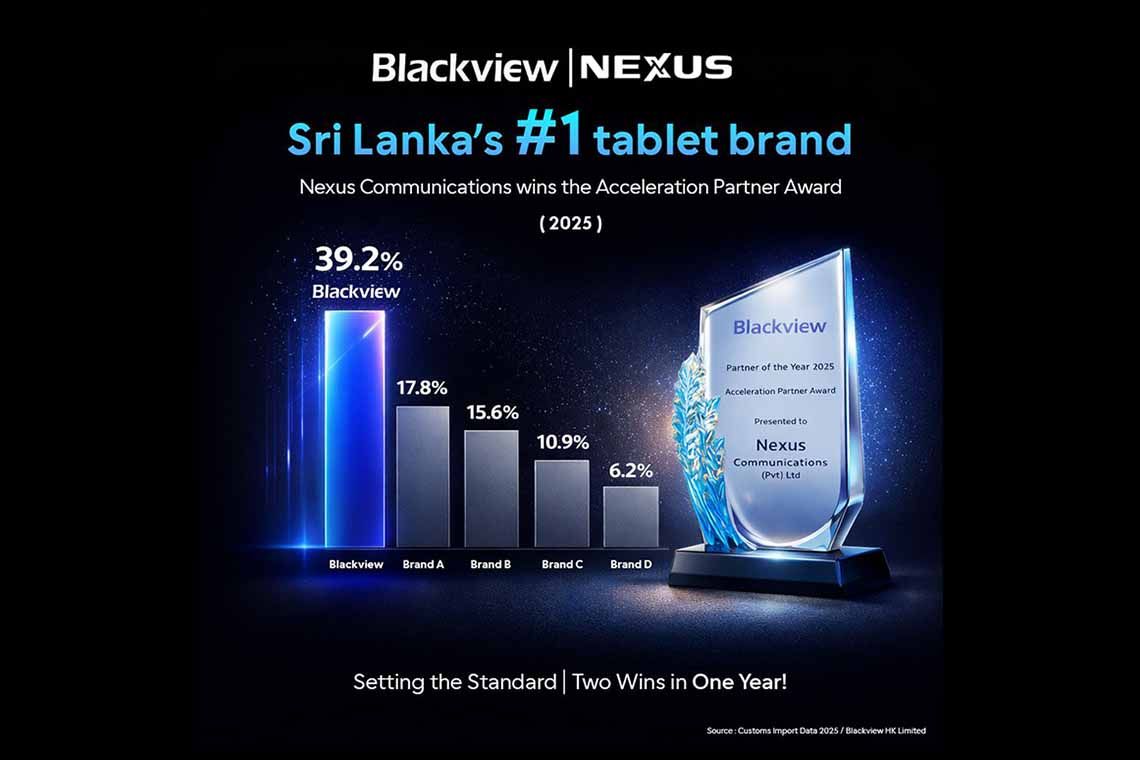 Blackview Tablets Secure No. 1 Market Share in Sri Lanka Blackview Presents Nexus Communications with 2025 Acceleration Partner Award