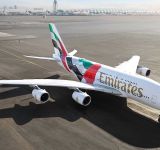 Emirates unveils a striking new UAE flag livery on its A380