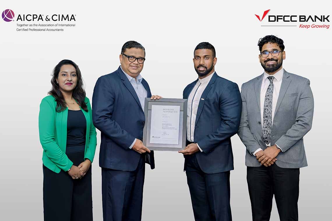 DFCC Bank Recognised Among Sri Lanka’s Top Employers for CIMA Members