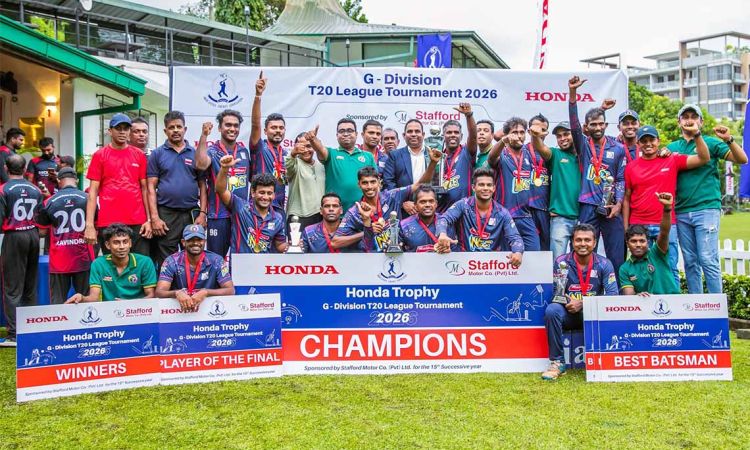 Maliban Biscuits Crowned Champions of Stafford Motors MCA G Division T20 Tournament