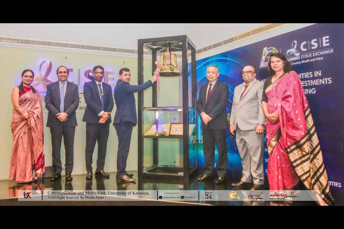 University of Kelaniya’s Department of Finance Celebrates 15th Anniversary on CSE Trading Floor