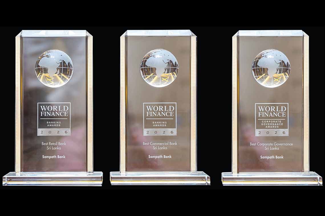 Sampath Bank Honoured with Three Prestigious Banking Accolades at World Finance