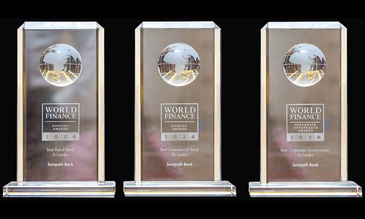 Sampath Bank Honoured with Three Prestigious Banking Accolades at World Finance