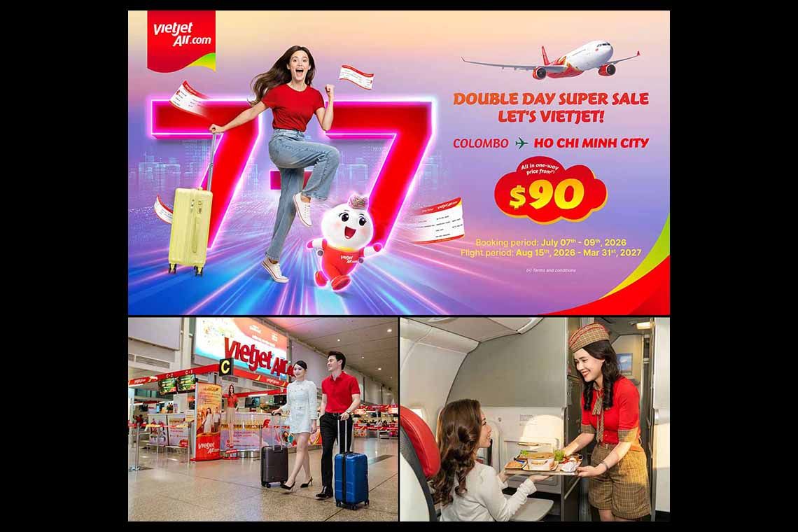 Vietjet’s July Double Day Sale offers Sri Lankan travellers USD90 flights to Vietnam