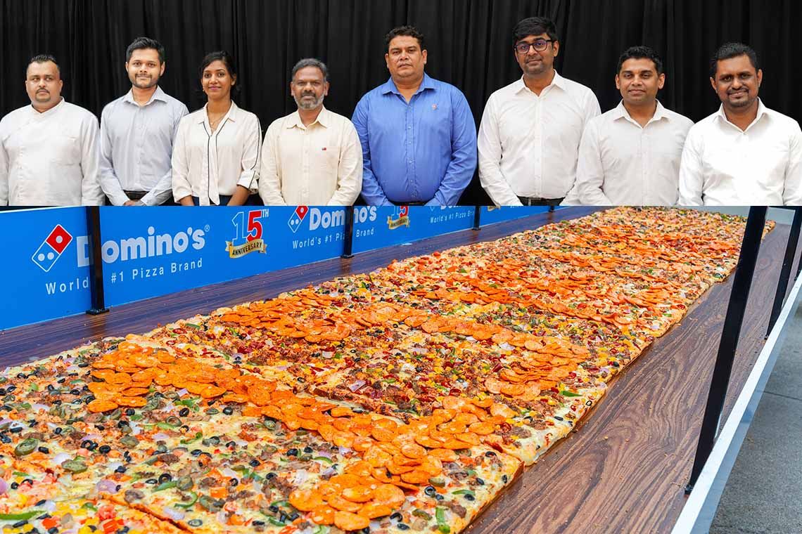 Domino’s Sri Lanka Marks 15 Years with Longest Pizza in Sri Lanka