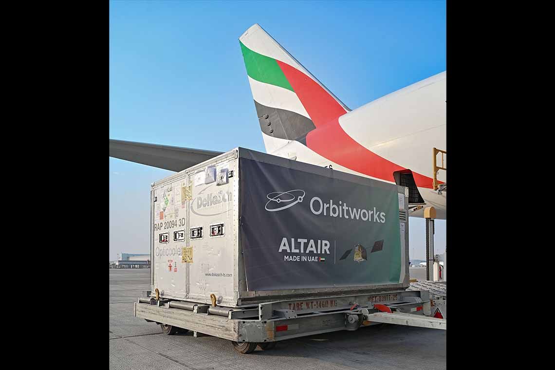 Emirates SkyCargo transports Orbitworks’ Altair-1, the first commercial AI-enabled satellite developed and manufactured in the UAE