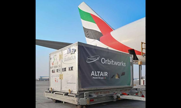 Emirates SkyCargo transports Orbitworks’ Altair-1, the first commercial AI-enabled satellite developed and manufactured in the UAE