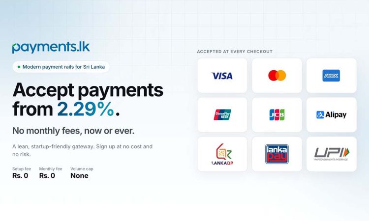 Payments.lk by Payable takes on traditional payment gateways by offering zero monthly fees, lowest published rates
