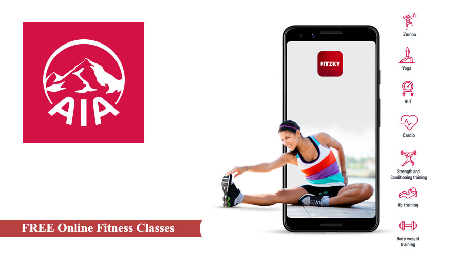 AIA Insurance partners Fitzky in offering customers FREE online fitness classes