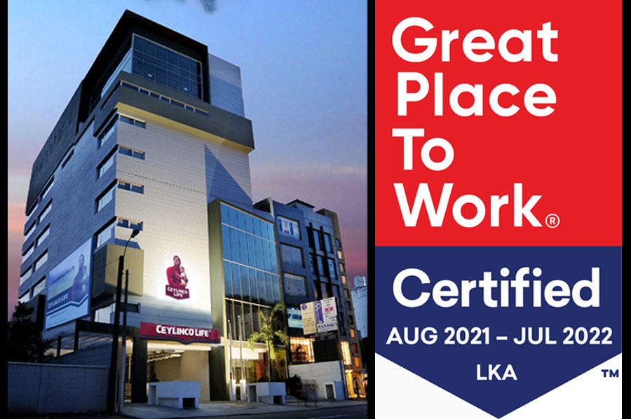 Ceylinco Life once again certified a Great Workplace by Great Place to Work
