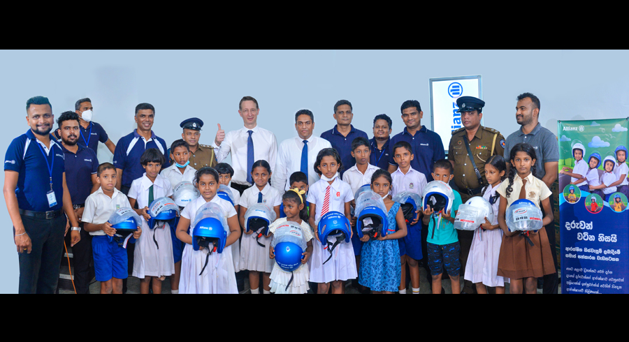 Allianz Lanka Promotes Safety of Children on the Road with Donation of Child Safety Helmets