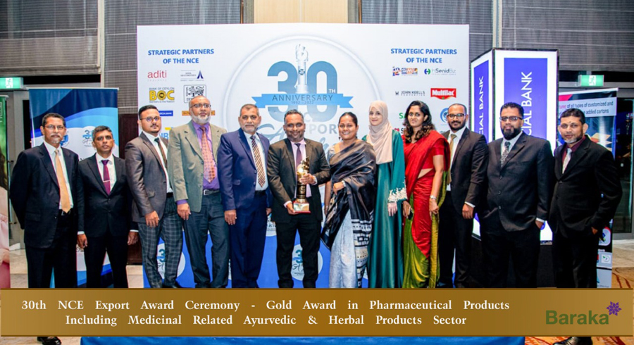 BARAKA Awarded Gold at the 30th NCE Export Awards