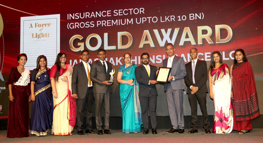 Janashakthi Life wins Gold Award at CA Sri Lanka s TAGS Awards 2022