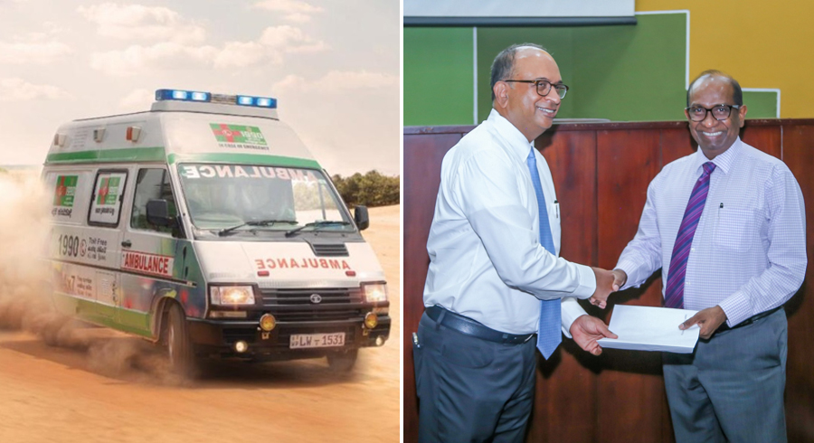 Vision Care contributes towards rural communities by adopting 1990 Suwa Seriya ambulance