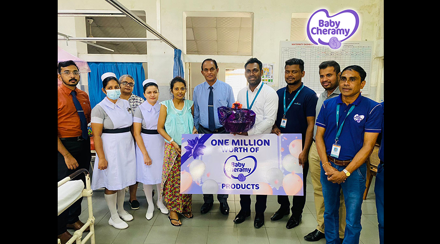 Baby Cheramy generously presents one million worth of baby care products to Sri Lanka s newest sextuplets for a year