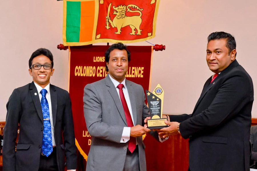 Chairman of Royal Nursing Home Lion Manuja Hewawasam was honored with three Gold Awards