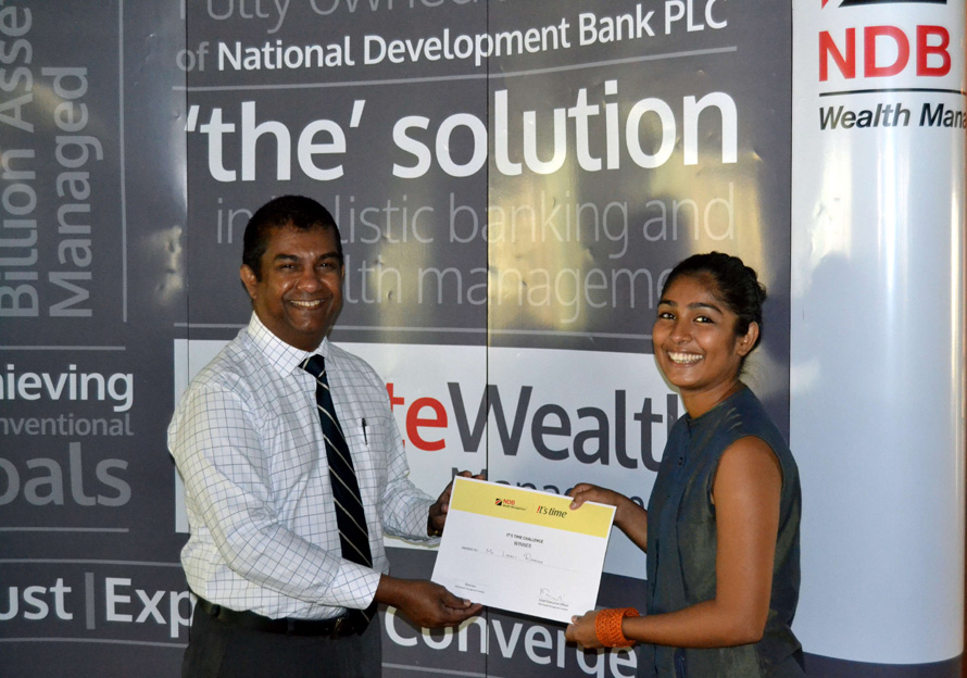 NDB Wealth picks first Its Time Challenge winner Lonali Rodrigo