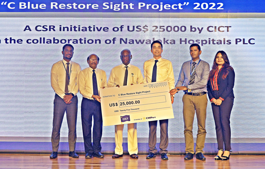 CICT pledges US 25000 for sight saving surgeries in Sri Lanka C Blue Restore Sight project