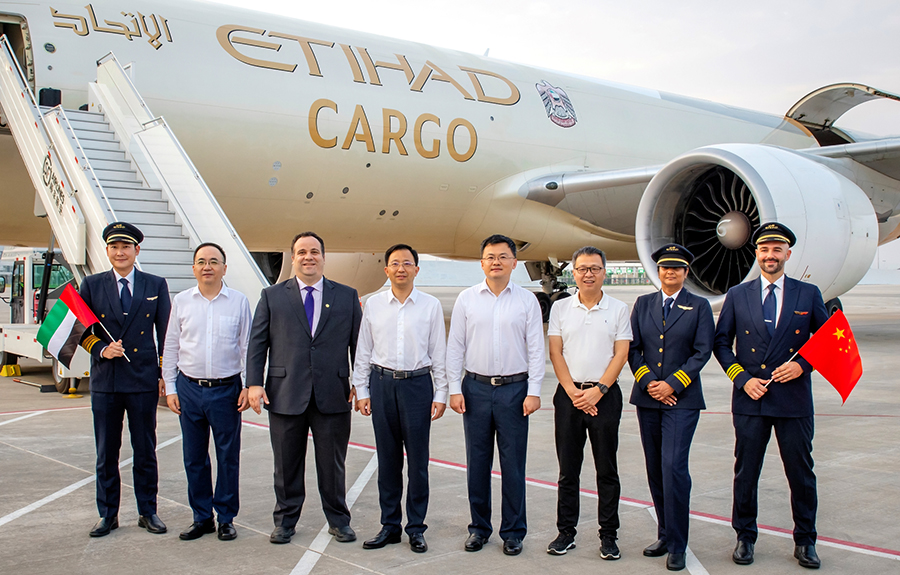 Ezhou Welcomes Inaugural Etihad Cargo Flight