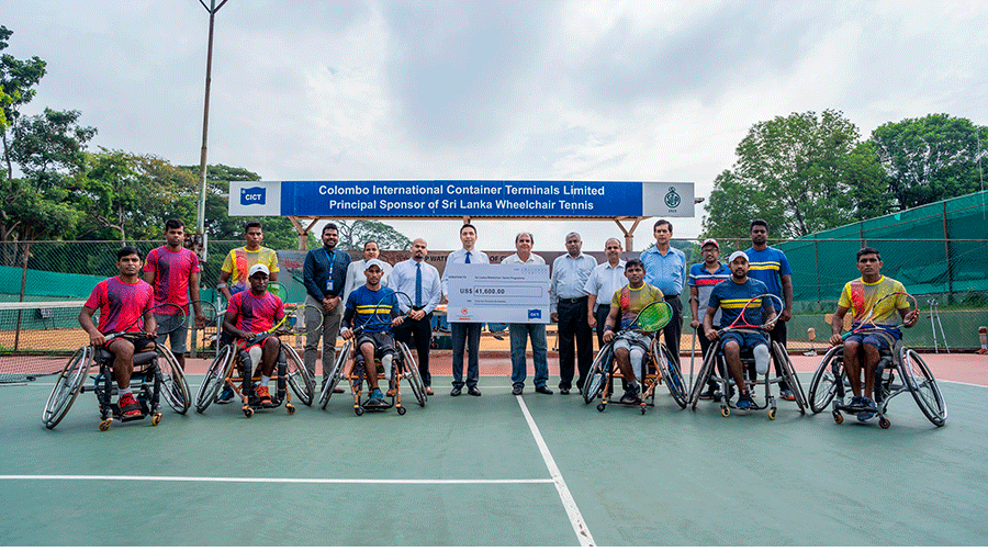 CICT CMF donate US 41600 to SLTAs wheelchair tennis programme for 2023 24