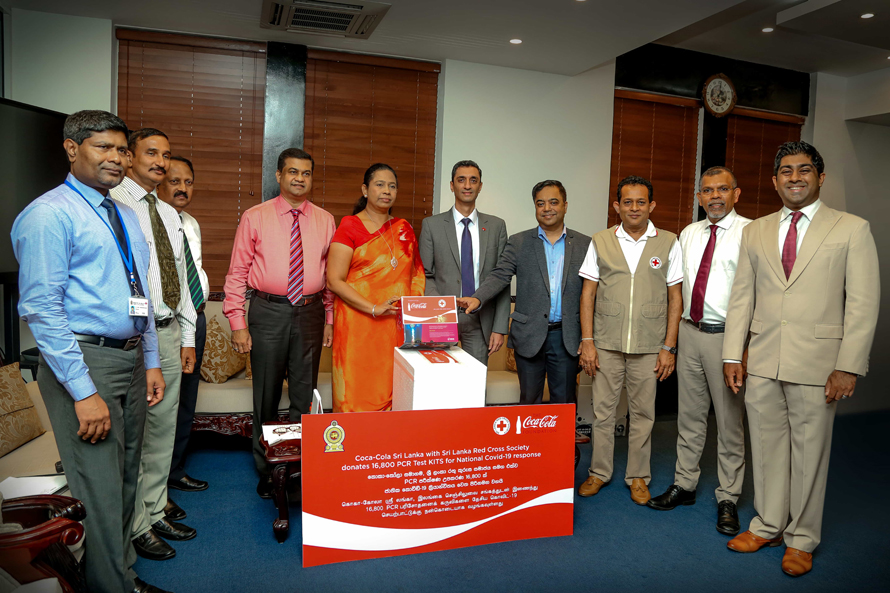 Coca Cola and Sri Lanka Red Cross Society supports the Ministry of Health to combat COVID 19 in Sri Lanka through the donation of 16800 PCR testing kits image 1