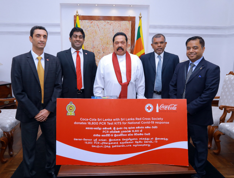 Coca Cola and Sri Lanka Red Cross Society supports the Ministry of Health to combat COVID 19 in Sri Lanka through the donation of 16800 PCR testing kits