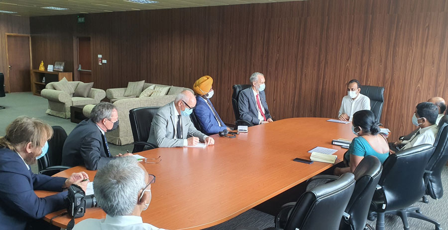 Plantation Minister and top Government officials held discussions with organic Agri experts from Switzerland