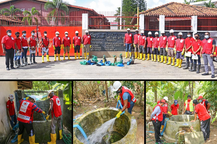 Coca Cola and Sri Lanka Red Cross Society clean 600 contaminated wells as emergency flood response in Biyagama