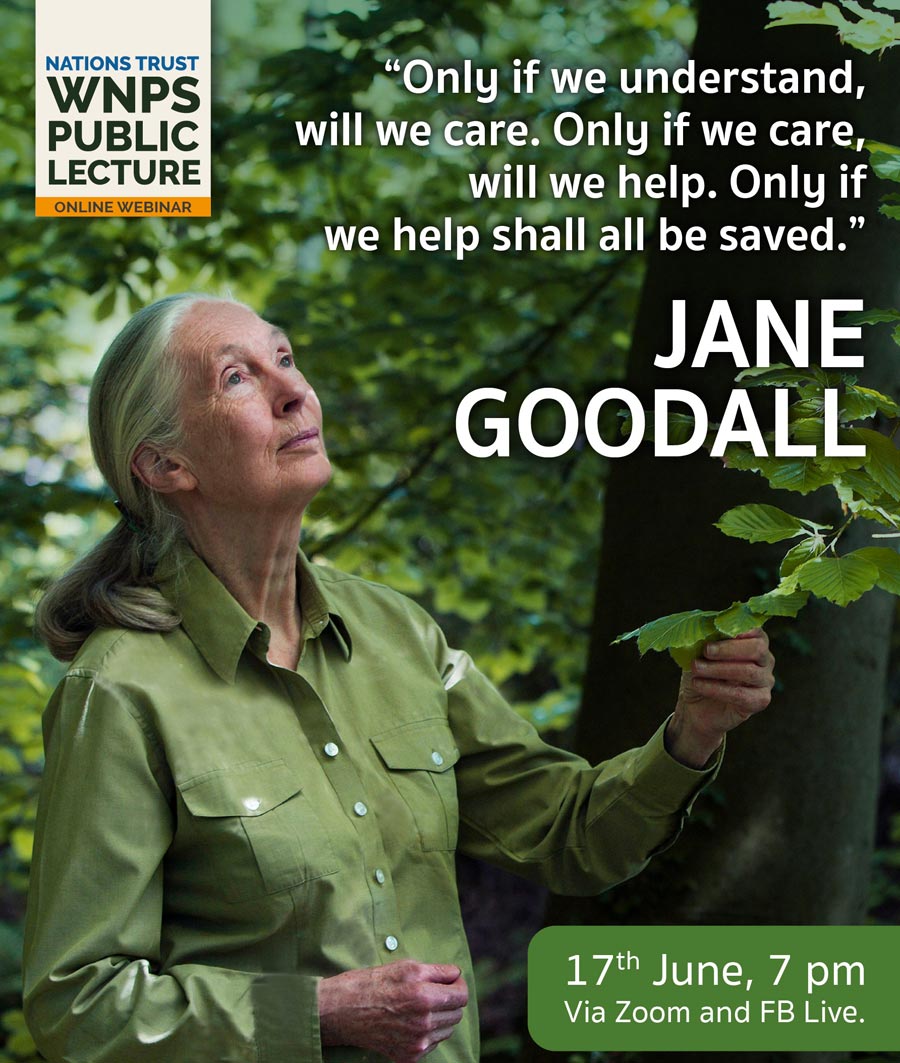 Nations Trust WNPS Public Lecture features Dr. JaneGoodall Image