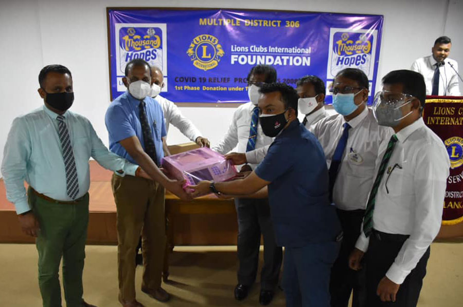 Thousand Hopes Phase 1 by Lions Leos donates medical equipment worth Rs.20Mn