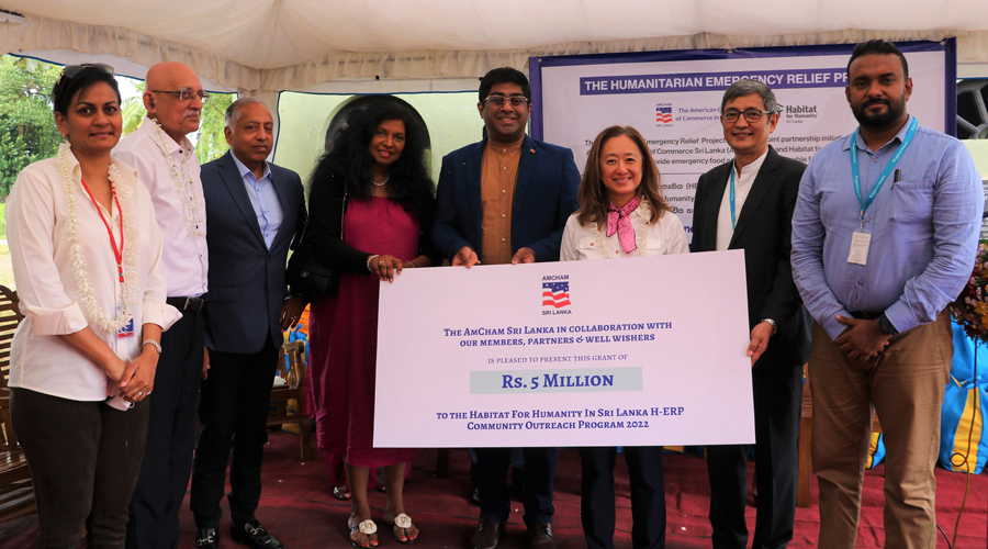 The American Chamber of Commerce Sri Lanka and Habitat for Humanity Sri Lanka joins hands for a Humanitarian Emergency Relief mission inaugurated by U.S Ambassador Julie J. Chung