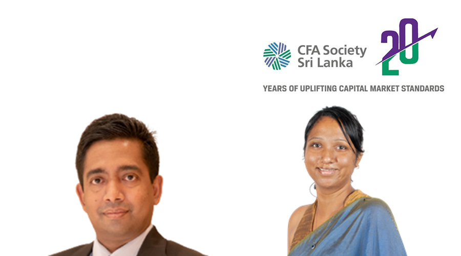 Dinesh Warusavitharana CFA President CFA Society Sri Lanka and Nadika Ranasinghe CFA Chairperson CFA Capital Market Awards