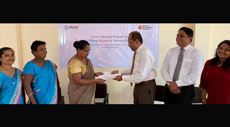 Hambantota Women s Development Federation USAID PARTNER project sign agreement to build capacity of women entrepreneurs on trade and market access