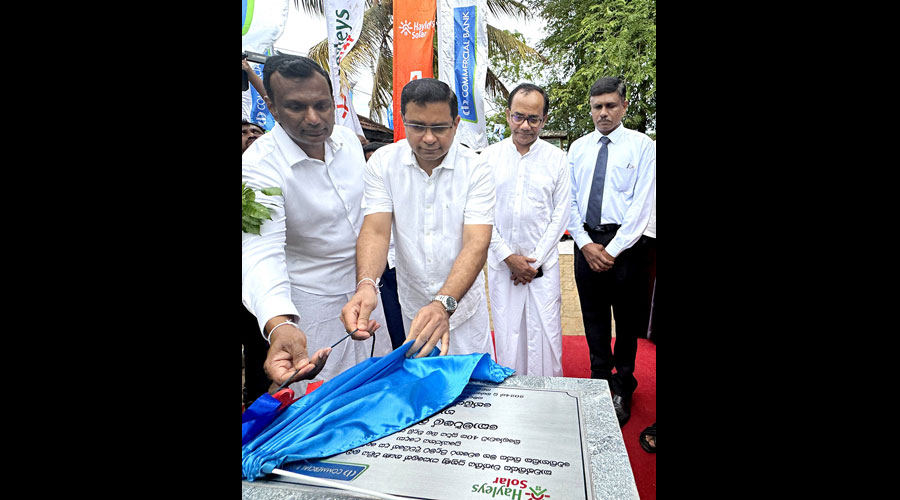 ComBank and Hayleys Solar donate solar power system to VT centre temple in Tissamaharama