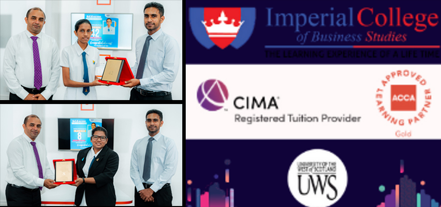Imperial College of Business Studies presents prestigious University of the West of Scotland UWS full scholarships to two top achievers