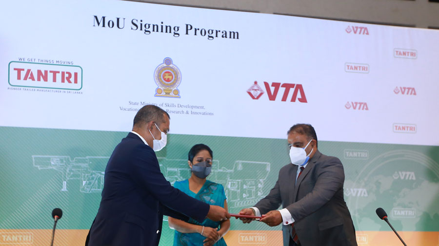 Tantri Trailers signs a Memorandum of Understanding with the Vocational Training Authority of Sri Lanka to enrich its talent pool